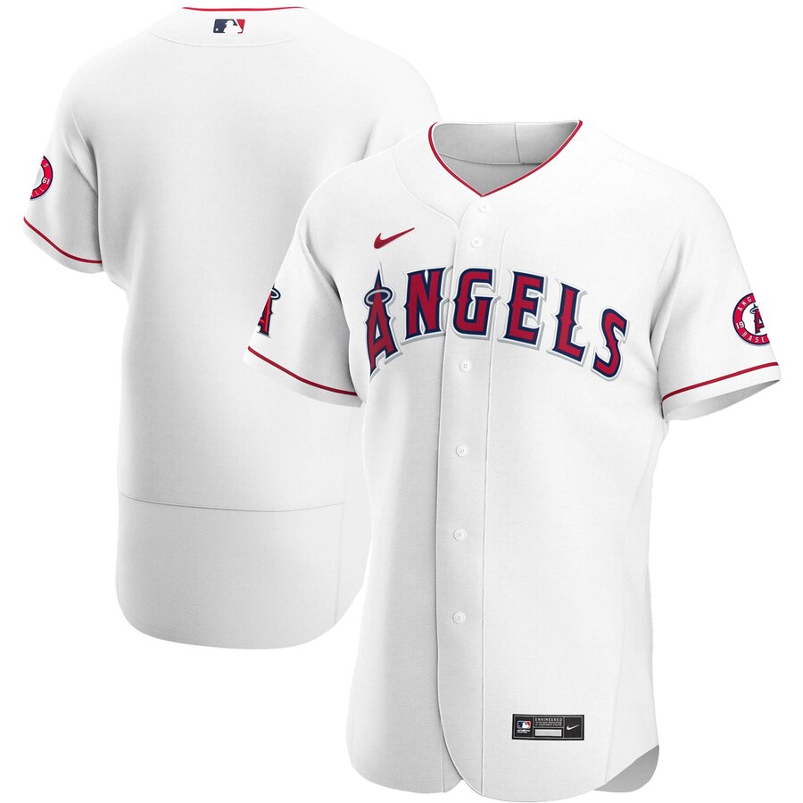 Custom Los Angeles Angels Men Nike White Home 2020 Authentic Team MLB Jersey->los angeles angels->MLB Jersey